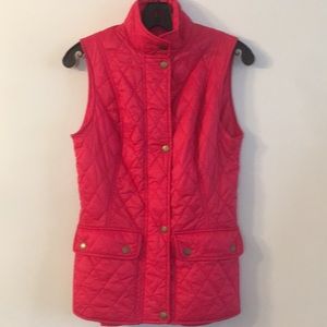 Barbour bright pink quilted vest